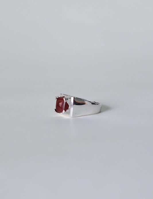 Anillo Punto Cadeneta Cornalina