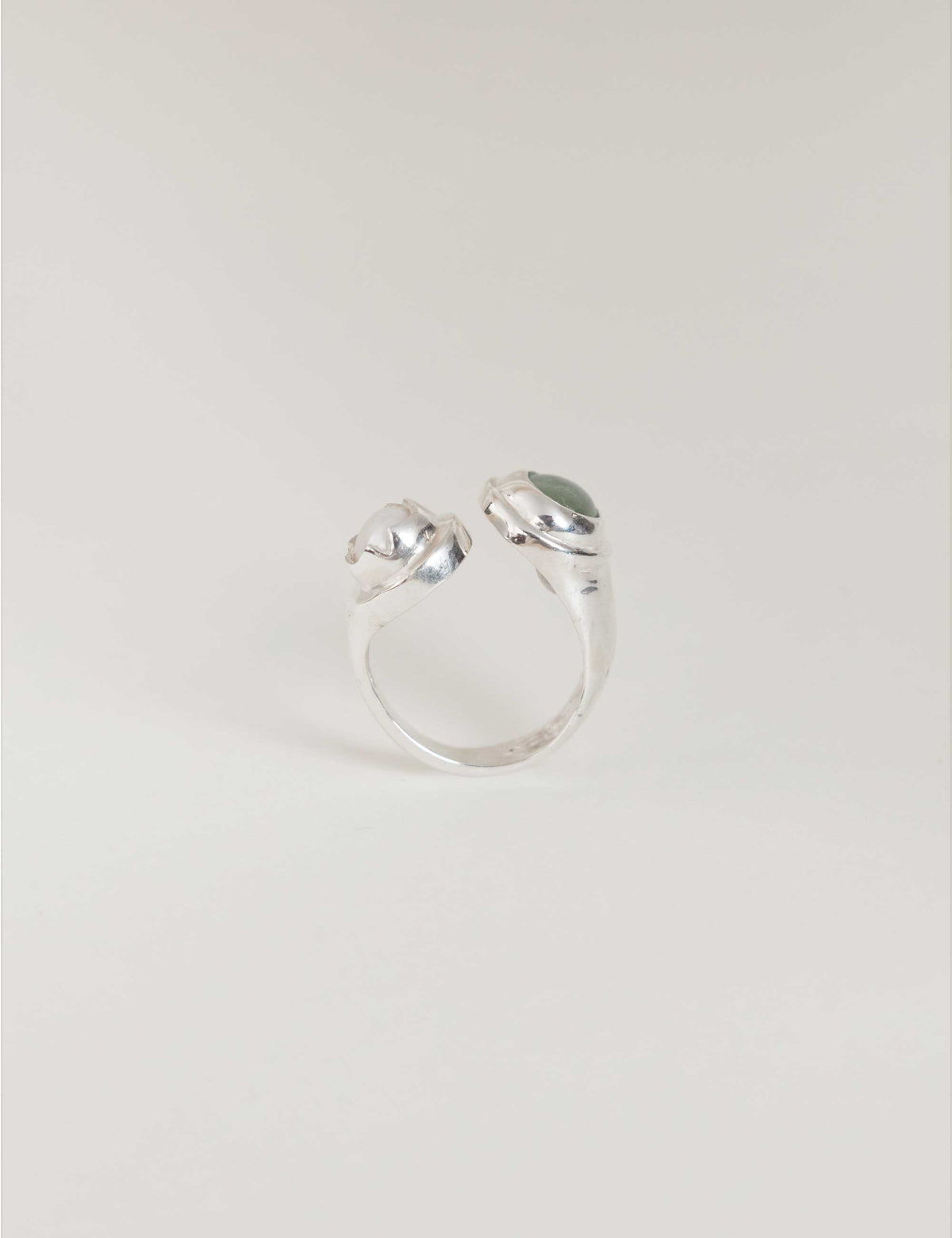 Anillo Lado Revés Crisoprasa