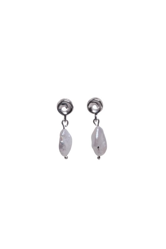 Aretes Rollitos Mini Perla